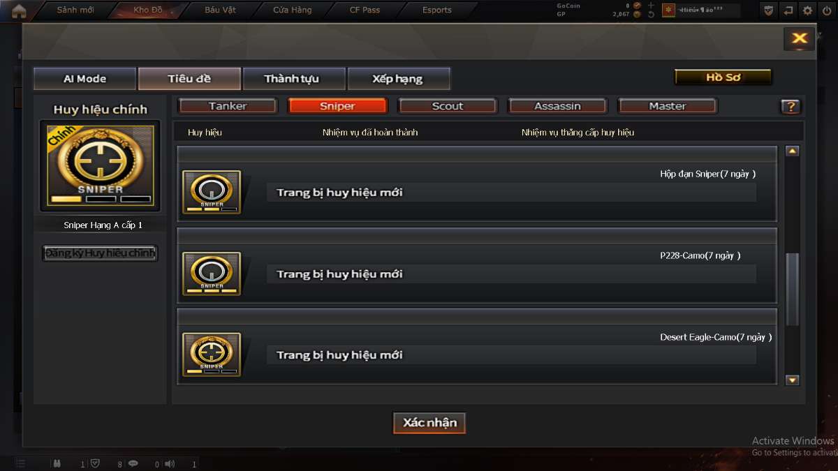 shop acc cf uy tin gia re